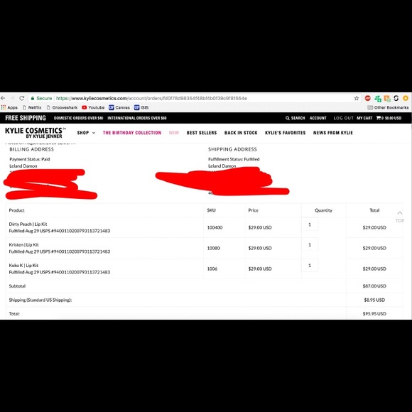 Kylie cosmetics dirty peach lipstick and liner - Picture 4 of 4